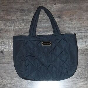 Marc Jacobs Quilted Tote Bag Black Nylon Lightweight Travel Handbag‎